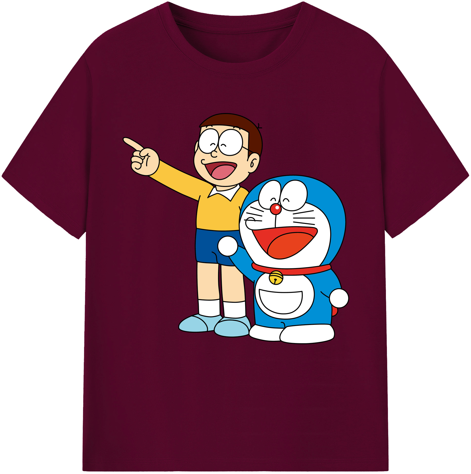 （画像用） ドラえもん 野比 のび太 Doraemon Nobita Nobi レディースカジュアルプリントTシャツ（綿100％）